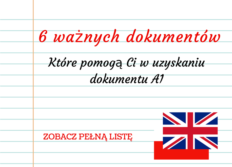 Chcę otrzymać druk A1 z Wielkiej Brytanii – O jakie dokumenty może poprosić HMRC?